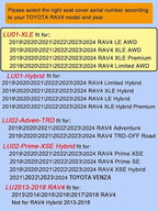 Custom Fit RAV4 (Not for Hybrid) Car Seat Covers Fit for Toyota RAV4 LE Limited XLE Premium 2019 2020 2021 2022 2023 2024 2025 with Waterproof Faux Leather (LU01-XLE, Black) - Image 6