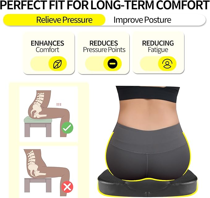 Car Seat Cushion, Comfort Memory Foam Seat Cushion for Driving - Image 3