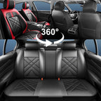 Rio Car Seat Covers Custom Fit for KIA Rio 2014-2025 2026, Premium Full Coverage Leather Automotive Seat Protectors, All Seasons Waterproof Breathable, Airbag Compatible (Full Set, Red & Black) - Image 7