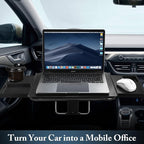 2-in-1 Car Steering Wheel Tray & Car Desk for Laptop with Phone Holder – Height Adjustable Steering Wheel Desk, Car Laptop Desk & Food Tray, Car Table Tray – Fits Cars, SUVs & Trucks - Image 2