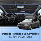 Windshield Sun Shade Intended for Subaru Forester 2019-2026 Umbrella Shield | Foldable Car Sunshade for Front Window, Highly Reflective Auto Sun Shield Visor for UV Protection, Keep Car Cool Accessories - Image 2