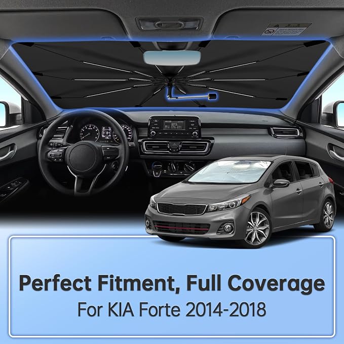 Windshield Sun Shade Intended for Subaru Forester 2019-2026 Umbrella Shield | Foldable Car Sunshade for Front Window, Highly Reflective Auto Sun Shield Visor for UV Protection, Keep Car Cool Accessories - Image 2