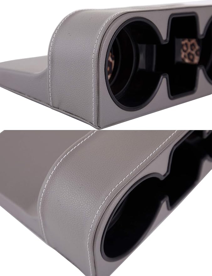 Cup Holder for Car, Car Seat Gap Organizer, PU Leather, XBD Gray | Console Side Pocket, Cup Drink Holders, Easy Install, Universal Fits, Car Coin Cellphone Holder, Auto Front Seat Cup Holder - Image 5