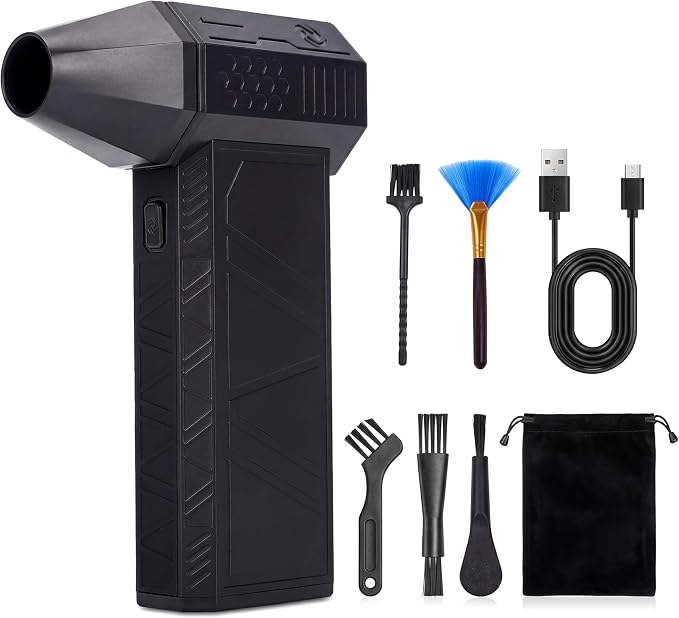 Turbo Fan for Car, Handheld Blower 130000 RPM, Air Duster for Car Detailing | Portable high-speed blower for computer keyboard cleaning, camera lens dust removal, car detailing & electronics dusting. by Anymotor