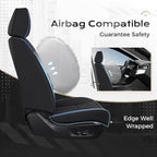 Coverado Nappa Leather Car Seat Covers Front Set, Luxury Waterproof Seat Protectors, Airbag Compatible Anti‑Slip Auto Seat Covers, Universal Fit for Most Cars SUVs Trucks Pickup Vehicles - Image 3