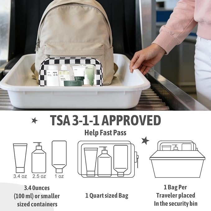 YOPCDJ 5PCS Diaper Bag Organizer Pouch Set, TSA Approved Toiletry Bag，Clear Waterproof TPU Makeup Bag Set Travel Organizer Bags for Women and Kids - Image 6