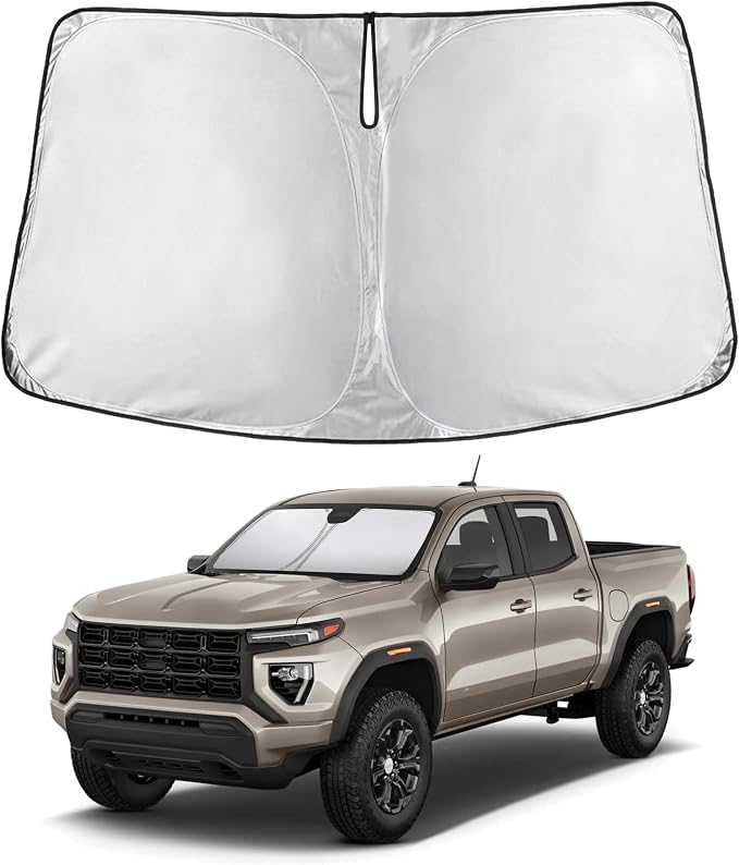 EcoNour Windshield Sunshade Compatible for GMC Canyon 2023 2024 2025 | Sun Visor for Front Windshield & Window Sun Shade Cover, UV Heat Blocker & Protector, Car Accessories by EcoNour