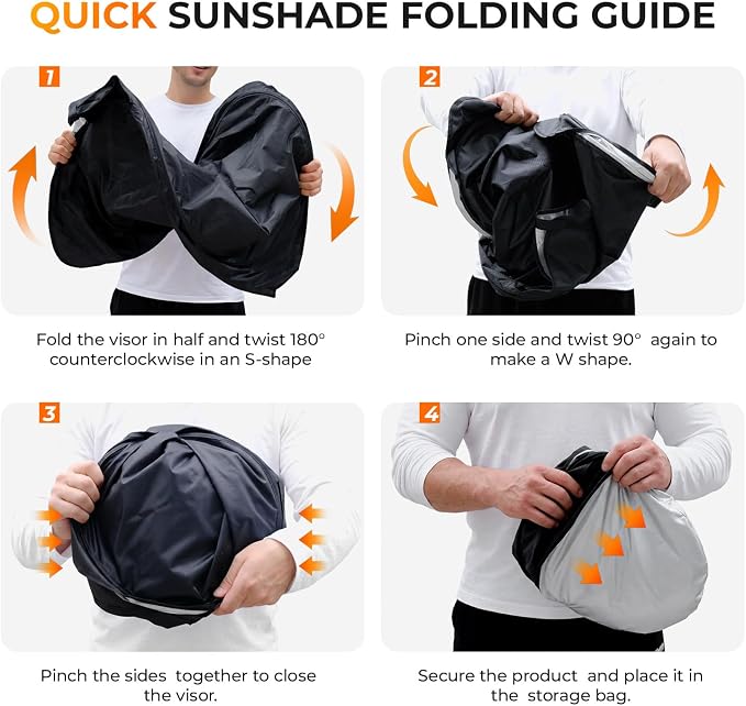[2026 Upgraded] DooGooCoo Windshield Sun Shade for Subaru Crosstrek 2018-2025 2026 [Cooling Ice-Crystal, 100% Sun Block ] Sunshade for Car Windshield for Subaru Crosstrek Sun Shade, Custom Fit. - Image 9