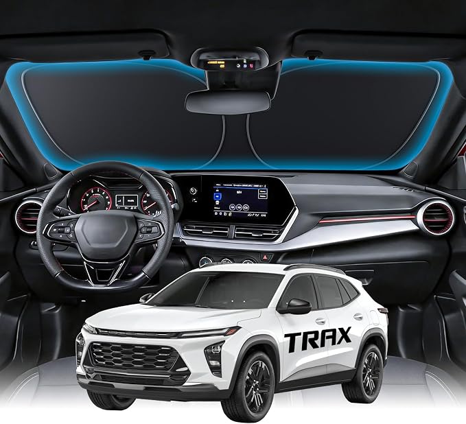 Wigoo for Chevrolet Trax 2024-2026 Sunshade, Keeps Cool | Custom Fit, Cooling Tech Fabric, Foldable Heat-Blocking Sunshade with Storage Bag, for Chevrolet Trax (2024-2026) by wigoo