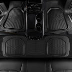Amazon Basics 4-Piece Heavy Duty Anti-Slip PVC Floor Mats with Cargo Liner, Waterproof Trim To Fit Car Mats, Easy to Clean, Black - Image 5