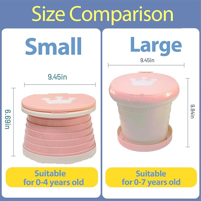 SunnySmile,Travel Potty,Car Potty for Toddler,Portable Toilet for Kids | Portable Toilet for Kids with 45 Liners,for Toddler Travel, Camping, Foldable, Indoor/Outdoor Use - Image 2