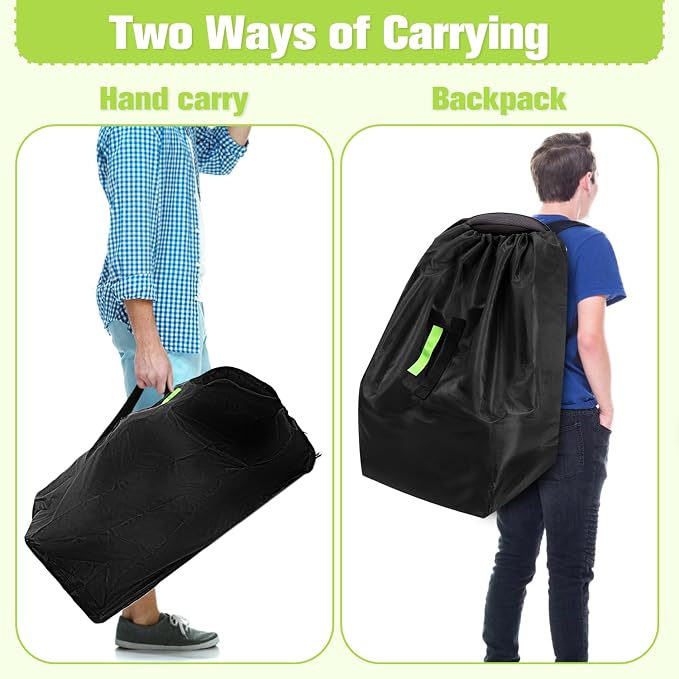 Car Seat Bags For Airplane Travel, Durable Carseat Cover For Air Travel Car Seat Travel Bag with Shoulder Straps and 2pcs Luggage Tags For Airplane - Image 4