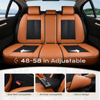 Coverado Car Seat Covers, Seat Covers for Cars, Waterproof Leather Auto Seat Protectors, Leather Car Seat Cushion, Car Interiors Accessories Universal Fit for Most Cars - Image 4