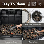 Car Trunk Mat for SUV, 31"x47" Dark Vintage Floral Cargo Liner Protector | All Weather Universal Cargo Liners for Dogs, Car Accessory for SUVs/Sedan/Wagons, Durable Non-Slip Washable Rear Cargo Mat - Image 6