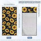 Sunflowers Car Seat Towel Cover Universal Auto Interior Seat Towel | Sunflower Print Car Interior Accessories Universal Non Slip Waterproof Sweat Protector with Storage Bag Yoga Beach Towel - Image 7