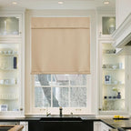 NICETOWN Biscotti Beige Kitchen Blackout Curtains 48 Inches for Nursery | Farmhouse Thermal Insulated Self Adhesive Blackout Draperies for Small Window, Set of 1, 42" x 48" - Image 7