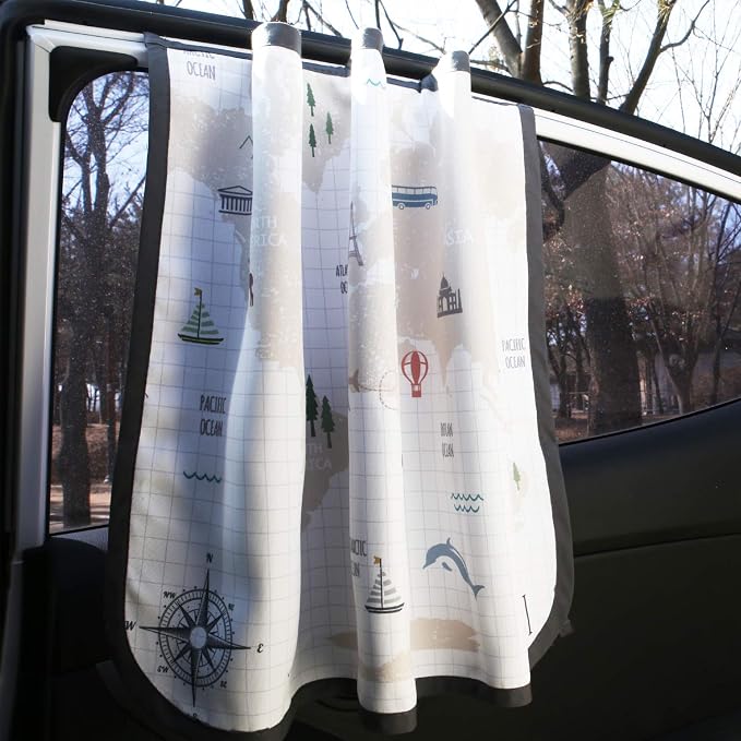 Magnetic Car Sun Shade Curtain for Side Window – Sun Blocker and UV Protector for Baby, Kids, and Pets – Universal Fit with Built-in Magnets for Steel-Framed Door (WorldTravel) - Image 7