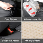 Coverland Premium Custom Fit Truck Car Seat Covers Full Set Seat Waterproof | Airbag Compatible Non-Slip Seat Cover for 2004-2008 Ford F150 Super Cab [Dark Gray - Size Chart X81] - Image 6