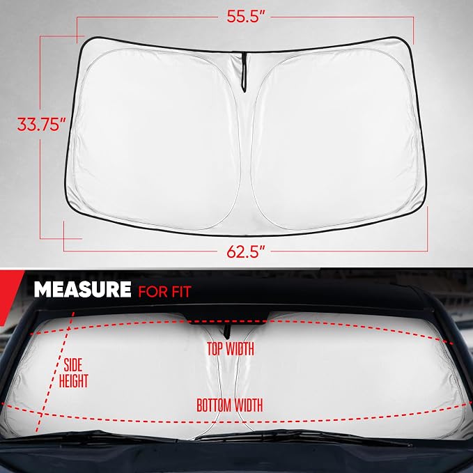 Motor Trend Custom Fit Dodge Ram 1500 Windshield Sun Shade - Fits All (2011-2018) Trims - Foldable Pop-Up Car Windshield Sunshade Dodge Ram 1500 Accessories - Automotive Ram Truck Interior Protection - Image 7