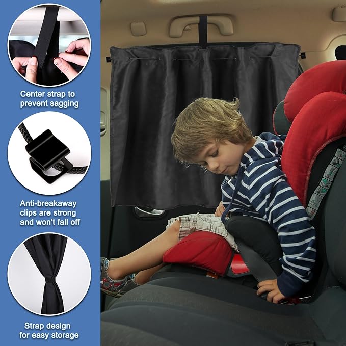 XCBYT Car Window Shade for Side Window, Sun Protection, 2 Pack | Blocks the sun to provide complete privacy. Ideal for car camping, breastfeeding, or taking naps during lunch breaks - Image 5