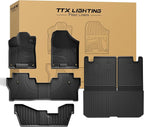 Floor Mats Fit for Honda Pilot 8 Seats 2016-2022 (No Elite Models) | TTX LIGHTING All Weather Cargo Liner with Back Seat Cover TPE Trunk Mat & Backrest Mat & Floor Liners Pilot Accessories by TTXLIGHTING%C2%AE