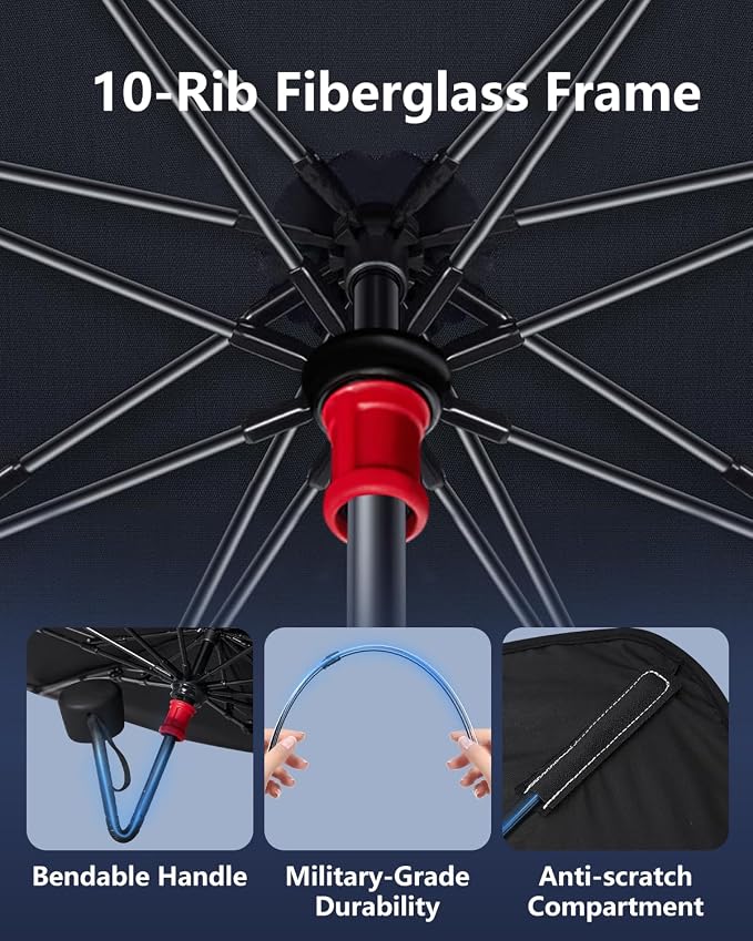 Windshield Sun Shade Umbrella for Car, Foldable Car Windshield Sunshade UV Block Heat Insulation, Fits Sedan SUV Truck, Compatible with Camry Accord Civic CRV Model Y Ideal Gifts for Men & Women - Image 4