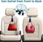 Purse Hook for Car, Adjustable Headrest Bag Seat Hooks Back, Car Accessories for Women, Coloured, 4 Pack - Image 6
