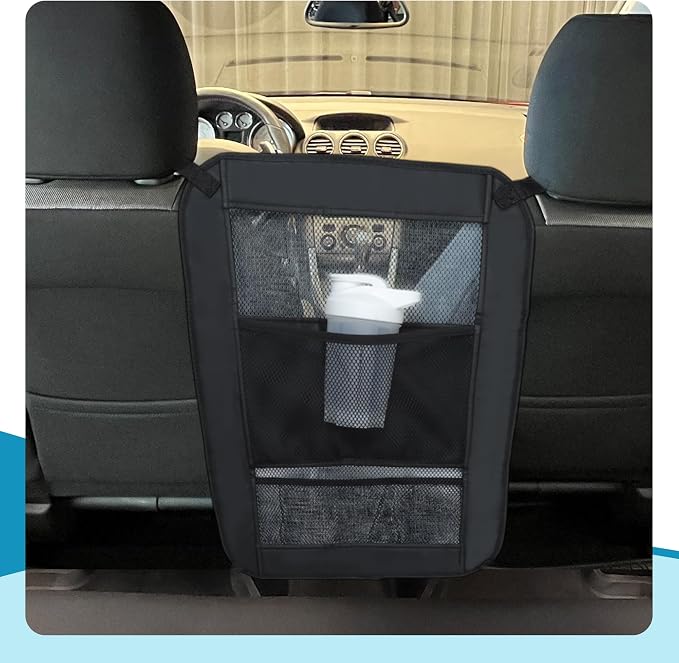 Dog Car Net Barrier, Secure Dog Car Barrier Behind Front Seat, Mesh Separator for Dogs, Dog Net for Car Back Seat Barrier for SUVs and Trucks, Black - Image 5