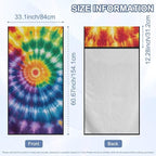 Tie-Dye Car Seat Towel with Storage Bag Colorful Tie-Dye Auto Seat Cover Protector Front Seat Only Blanket Car Auto Seat Interior Decor Sweat Towel for After Gym Running Swimming Hiking - Image 7