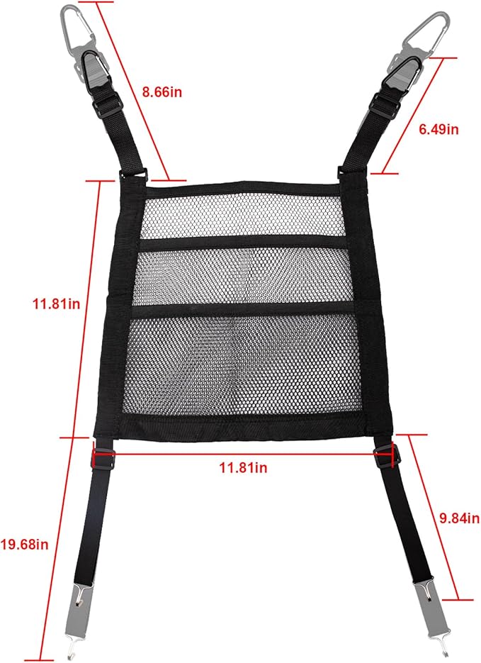 3-Layer Car Seat Gap Organizer 11.8×11.8" Mesh Storage Pocket | Between-Seat Storage Net with Pet Barrier, Holds Handbag, Tissues & More – Fits SUV/Van - Image 2