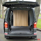 OMAC 54" x 71" Cab Divider Curtain Van Cabin Campervan Kit Beige - Image 2