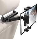 Tablet Holder for Car Headrest, ipad Car Holder Back Seat, Road Essentials | 3 in 1 Adjustable Extension Arm, 360 rotation, ipad Holder for Car for Kids, fits 4.7-12.9" iPad Pro, Air, Mini, Galaxy, Fire by bokilino