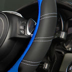CAR PASS Line Rider Microfiber 14 Inch Leather Sporty Steering Wheel Cover Universal Fits for Truck,SUV,Cars, Anti-Slip Safety Comfortable Desgin (Black-Blue) - Image 6