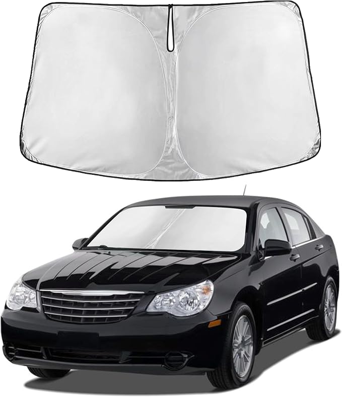 EcoNour Windshield Sunshade Compatible for Chrysler Sebring 1995-2010 | Sun Visor for Front Windshield & Window Sun Shade Cover, UV Heat Blocker & Protector, Car Accessories by EcoNour