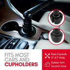 Macally Cup Holder Tray for Car - Adjustable Car Tray Table - Perfect Car Food Tray for Eating with Phone Slot and Swivel Arm - Car Organizer - Image 5