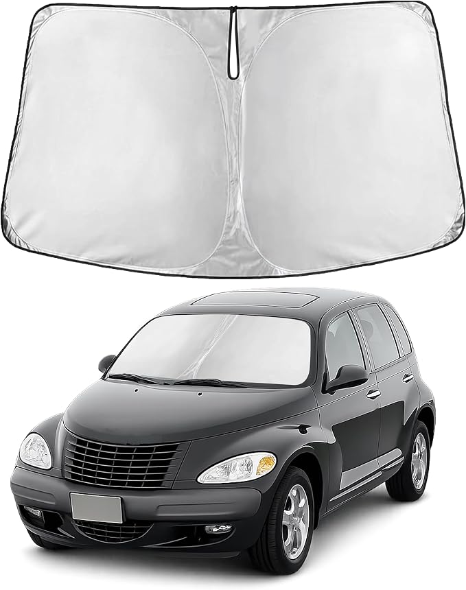 EcoNour Windshield Sunshade Compatible for Chrysler PT Cruiser 2001-2010 | Sun Visor for Front Windshield & Window Sun Shade Cover, UV Heat Blocker & Protector, Car Accessories by EcoNour