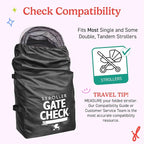J.L. Childress Gate Check Travel Bag for Single & Double Strollers, Black | AirTag compatible Gate Check Bag keeps strollers clean, protected & easy to identify when airport gate checking - Image 4
