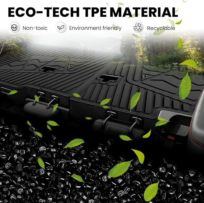 LASFIT Seat Back Mats for Jeep Gladiator JT 2020-2025 2026 | Rear Trunk Backrest Protectors, All Weather, TPE, Custom Fit Mats, Accessories, Black - Image 3