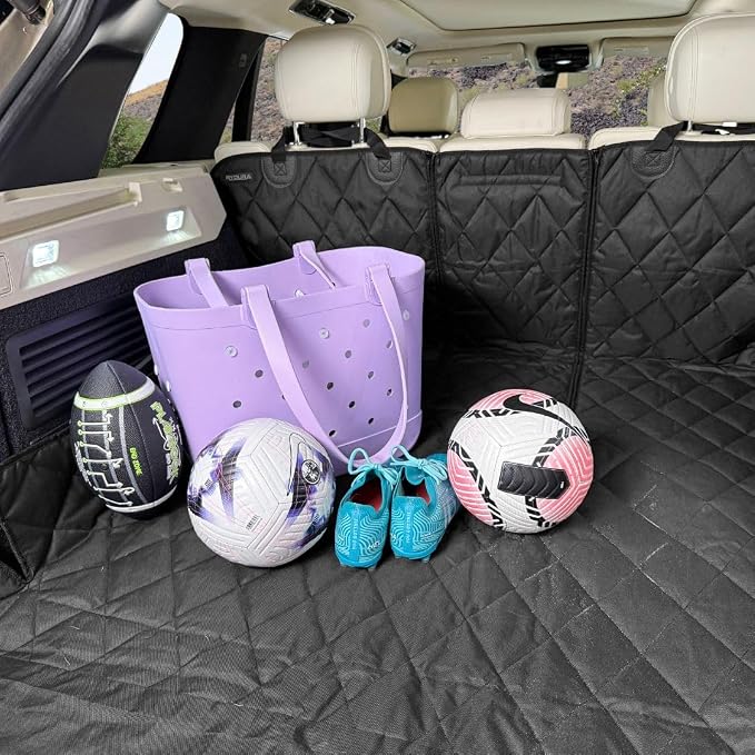 Rydura SUV Cargo Liner – Waterproof, Heavy-Duty Trunk Mat with Non-Slip Backing – Full Rear Seatback Coverage – Fits 60/40 & 50/50 Split Seats – Easy to Clean – Travel, Tools, Gear – Large - Image 4