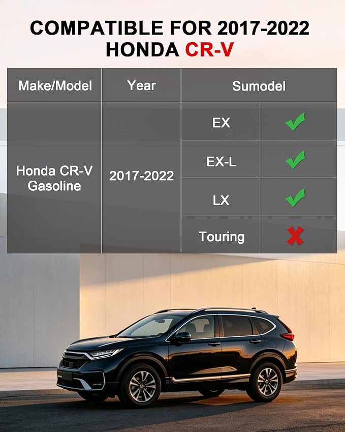 Floor Mats Fit for 2017-2022 Honda CRV(Not for Hybrid or Touring) | Custom Fit All Weather TPE Rubber Honda CR-V Accessories Floor Liners Cargo Liner Back Seat Cover Protector Full Sets - Image 2