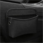 Car Seat Side Pocket Organizer, Multifunctional Leather Console Side Storage Pouch with Card Holder, Waterproof Phone & Sunglasses Pocket Bag for Car Door Seat Console (Black) by XJVSS