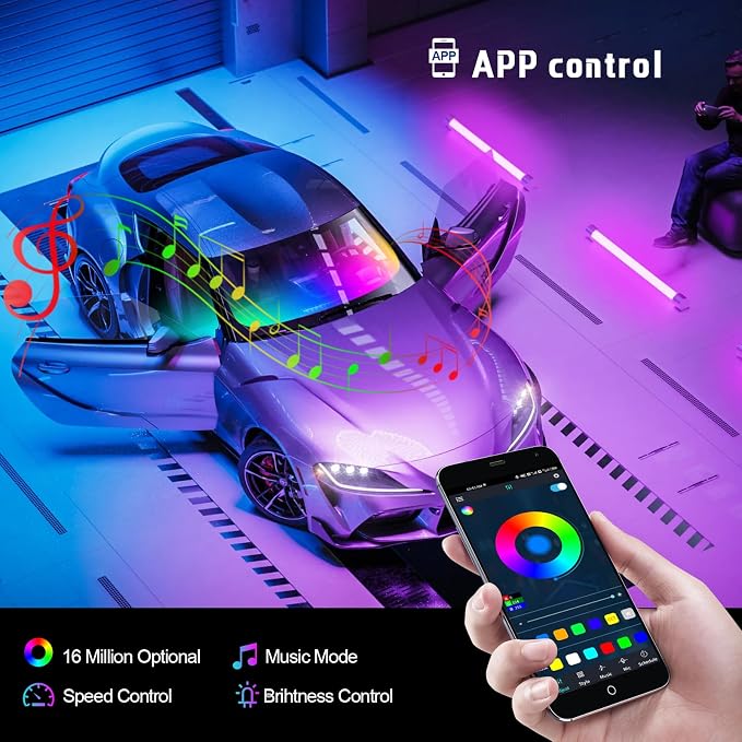 Dreamcolor Interior Car Lights, WEBUPAR Car Accessories 6 in 1 Car LED Strip Lights with APP Control and 213 Modes, 175 inches 593 LEDs Acrylic Fiber Optic Lights, RGB Neon Light Kits - Image 4