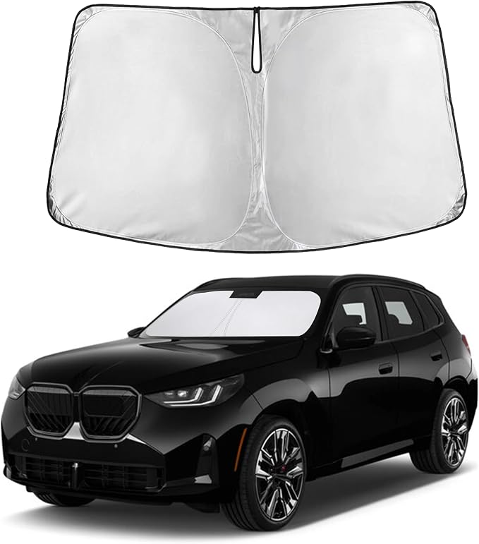 Autovir Windshield Sun Shade Fit for 2018-2024 2025 2026 BMW X3 | Sunshade, Front Car Window Shades Sun Visor, Blocks UV Rays & Heat, Car Accessories by Autovir