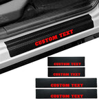 Custom Text Car Accessories Carbon Fiber Door Sill Scuff Plate Auto Door Entry Guard Scratch Shield for Dodge Ram 2500 2012-2026 Accessories (Custom Text, 2500) - Image 2