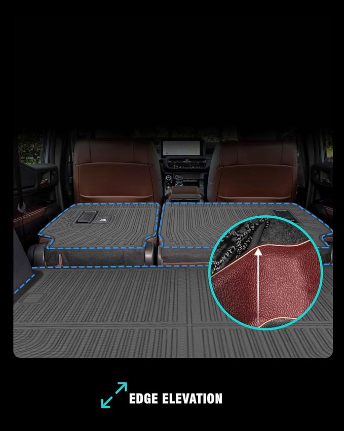 Cargo Mat Cargo Liner for Toyota Land Cruiser 2024 2025 Accessories Trunk Mat Back Seat Cover Protector Backrest Mat Dog Liner - Image 6