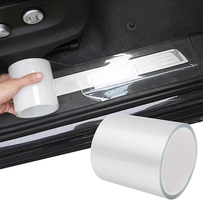 Storystore Car Door Edge Guard, 4 in x 33 Ft Clear Door Edge Protector | Self-Adhesive Protective Strip for Door Edges, Door Sills, Bumpers, Scratch and Chip Protection by Storystore