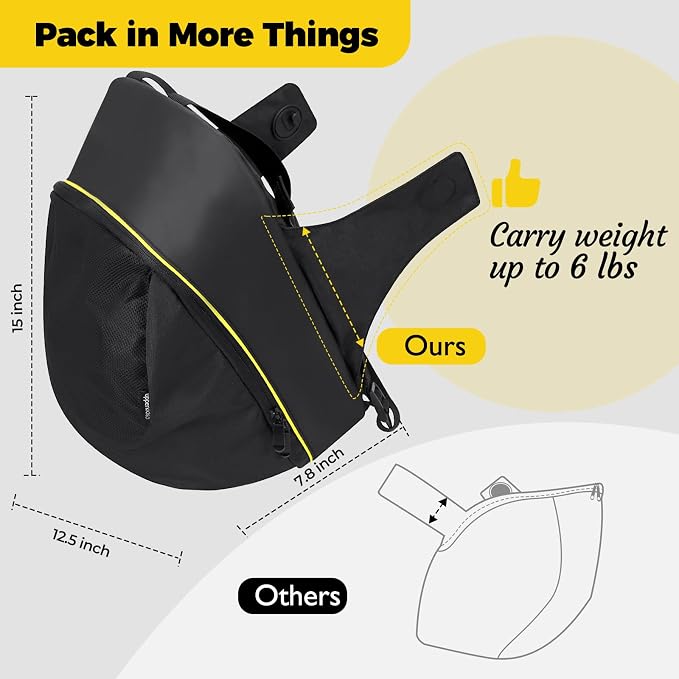 Storage Bag for Doona Infant Car Seat Stroller, Large Capacity Diaper Bag | Wearable Backpack, Stroller Organizer, Easy Access Zipper, Water-Repellent Lightweight Baby Spring Travel Essentials - Image 5