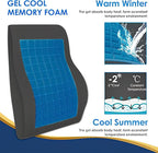 Gel Lumbar Support Pillow for Office Chair Car Gaming Chair Lower Back Pain Relief Back Support, Cooling Memory Foam Cushion for not stand the heat, 3D Mesh Cover Ergonomic Orthopedic Back Rest - Image 4