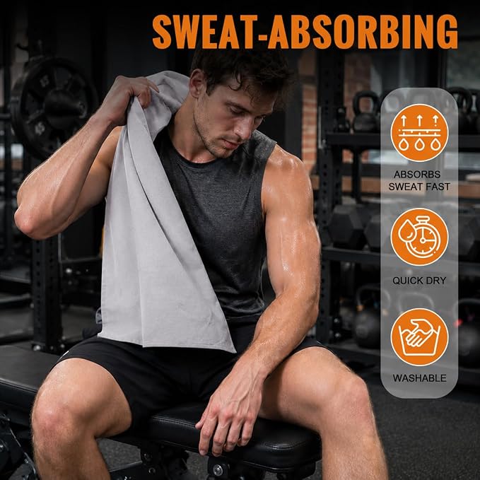 AUTOYOUTH Front Car Seat Protector, Post-Workout Gym Sweat Towel Cover | Sweatproof Breathable Gray Front Car Seat Protector For The Gym Non-Slip Universal Fit For Cars & SUVs Machine Washable - Image 5