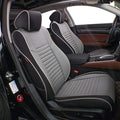 EKR Accord Seat Covers for Honda Accord 2023 2024 2025 2026 EX,SE &2023-2026 (Hybrid) Sport,EX-L,Sport-L,Touring,(Rear Row W/40/60 Split Backrest),Leather Seat Covers for Trucks Full Set(Black/Gray) by EKR